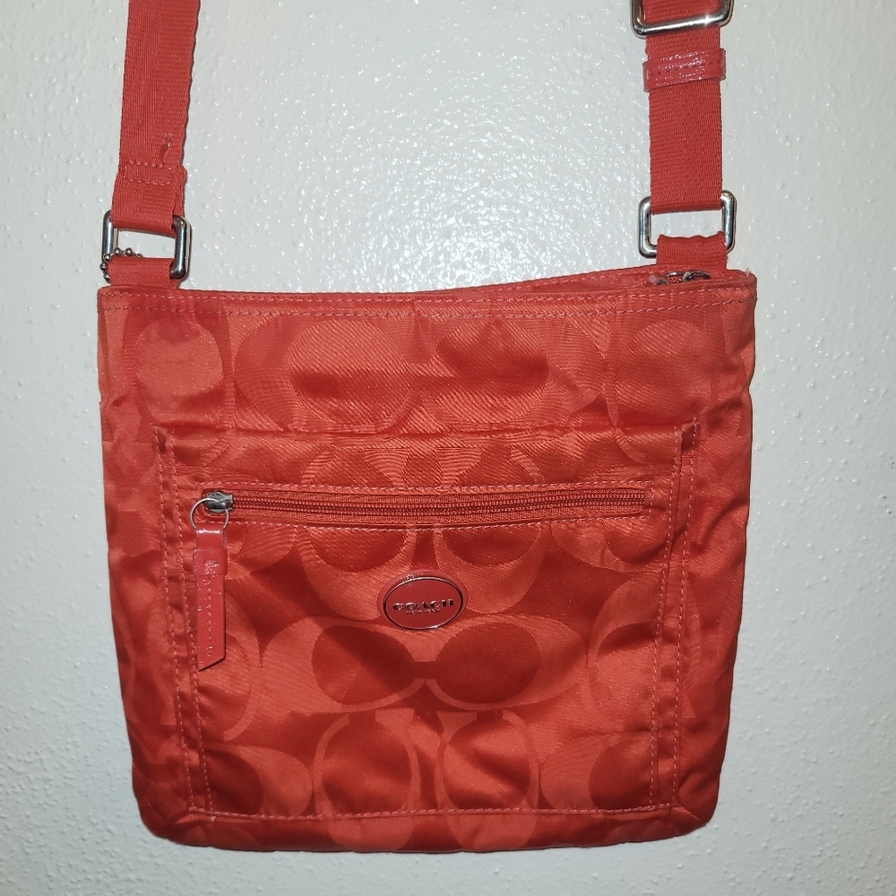 Coach Red Getaway Nylon Crossbody Vintage